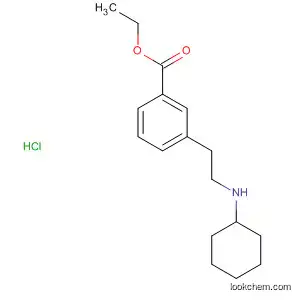 Molecular Structure of 61441-95-0 (Benzoic acid, 3-[2-(cyclohexylamino)ethyl]-, ethyl ester, hydrochloride)