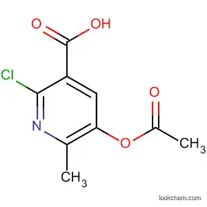 Molecular Structure of 61442-31-7 (3-Pyridinecarboxylic acid, 5-(acetyloxy)-2-chloro-6-methyl-)