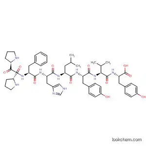 Molecular Structure of 61443-73-0 (L-Tyrosine,
N-[N-[N-[N-[N-[N-(1-L-prolyl-L-prolyl)-L-phenylalanyl]-L-histidyl]-L-leucyl]-L-
tyrosyl]-L-valyl]-)