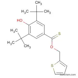Molecular Structure of 61444-01-7 (Benzenecarbothioic acid, 3,5-bis(1,1-dimethylethyl)-4-hydroxy-,
S-(2-thienylmethyl) ester)