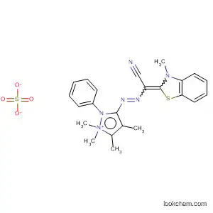 Molecular Structure of 61480-27-1 (1H-Pyrazolium,
3-[[cyano(3-methyl-2(3H)-benzothiazolylidene)methyl]azo]-1,4,5-trimeth
yl-2-phenyl-, methyl sulfate)