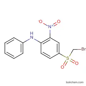 Molecular Structure of 61496-91-1 (Benzenamine, 4-[(bromomethyl)sulfonyl]-2-nitro-N-phenyl-)