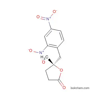 Molecular Structure of 61520-96-5 (2(3H)-Furanone, 5-[(2,4-dinitrophenyl)methyl]dihydro-5-methyl-, (R)-)