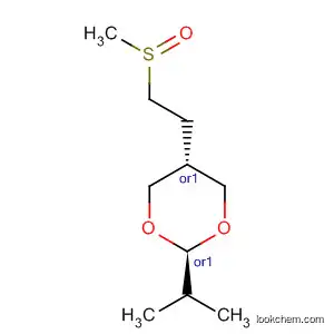 1,3-Dioxane, 2-(1-methylethyl)-5-[2-(methylsulfinyl)ethyl]-, trans-