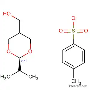 Molecular Structure of 61523-21-5 (1,3-Dioxane-5-methanol, 2-(1-methylethyl)-, 4-methylbenzenesulfonate,
trans-)
