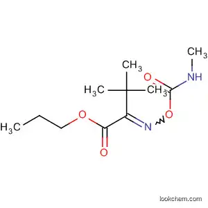 Molecular Structure of 61574-92-3 (Butanoic acid, 3,3-dimethyl-2-[[[(methylamino)carbonyl]oxy]imino]-,
propyl ester)