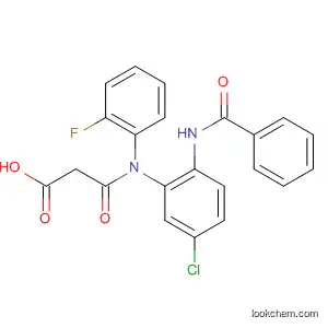 Molecular Structure of 61598-73-0 (Propanoic acid,
3-[[2-(benzoylamino)-5-chlorophenyl](2-fluorophenyl)amino]-3-oxo-)