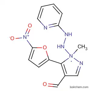Molecular Structure of 61620-07-3 (1H-Pyrazole-4-carboxaldehyde, 1-methyl-5-(5-nitro-2-furanyl)-,
2-pyridinylhydrazone)