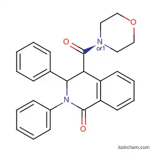 Molecular Structure of 61633-34-9 (Morpholine,
4-[(1,2,3,4-tetrahydro-1-oxo-2,3-diphenyl-4-isoquinolinyl)carbonyl]-,
trans-)