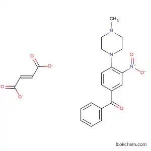 Molecular Structure of 61637-99-8 (Methanone, [4-(4-methyl-1-piperazinyl)-3-nitrophenyl]phenyl-,
(2E)-2-butenedioate (1:1))