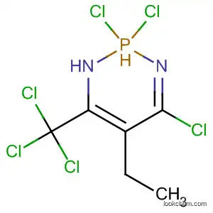 Molecular Structure of 61638-43-5 (1,3,2-Diazaphosphorine,
2,2,4-trichloro-5-ethyl-2,2-dihydro-6-(trichloromethyl)-)