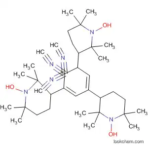 Molecular Structure of 61638-55-9 (1-Piperidinyloxy,
4,4',4''-[1,3,5-benzenetriyltris(methylidynenitrilo)]tris[2,2,6,6-tetramethyl-)