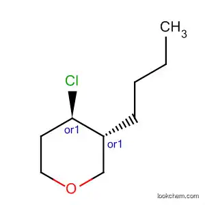 Molecular Structure of 61639-20-1 (2H-Pyran, 3-butyl-4-chlorotetrahydro-, trans-)