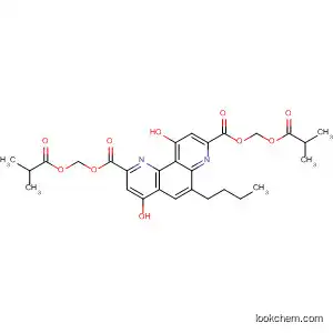 Molecular Structure of 61644-07-3 (1,7-Phenanthroline-2,8-dicarboxylic acid, 6-butyl-4,10-dihydroxy-,
bis[(2-methyl-1-oxopropoxy)methyl] ester)