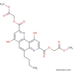 Molecular Structure of 61644-10-8 (1,7-Phenanthroline-2,8-dicarboxylic acid, 6-butyl-4,10-dihydroxy-,
bis(2-methoxy-2-oxoethyl) ester)
