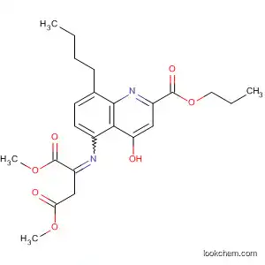 Molecular Structure of 61644-31-3 (Butanedioic acid,
[[8-butyl-4-hydroxy-2-(propoxycarbonyl)-5-quinolinyl]imino]-, dimethyl
ester)