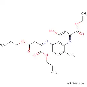 Molecular Structure of 61644-44-8 (Butanedioic acid,
[[2-(ethoxycarbonyl)-4-hydroxy-8-methyl-5-quinolinyl]imino]-, dipropyl
ester)