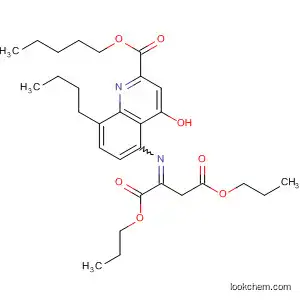 Molecular Structure of 61644-51-7 (Butanedioic acid,
[[8-butyl-4-hydroxy-2-[(pentyloxy)carbonyl]-5-quinolinyl]imino]-, dipropyl
ester)