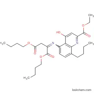 Molecular Structure of 61644-52-8 (Butanedioic acid,
[[8-butyl-2-(ethoxycarbonyl)-4-hydroxy-5-quinolinyl]imino]-, dibutyl ester)