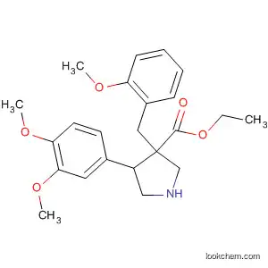 Molecular Structure of 61659-42-5 (3-Pyrrolidinecarboxylic acid,
4-(3,4-dimethoxyphenyl)-3-[(2-methoxyphenyl)methyl]-, ethyl ester)