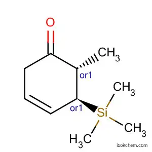 3-Cyclohexen-1-one, 6-methyl-5-(trimethylsilyl)-, trans-