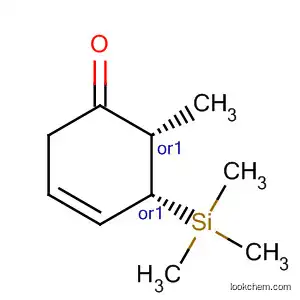 Molecular Structure of 61705-63-3 (3-Cyclohexen-1-one, 6-methyl-5-(trimethylsilyl)-, cis-)