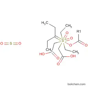 Molecular Structure of 61713-30-2 (Acetic acid, 2,2'-[(1-ethylpropylidene)bis(sulfonyl)]bis-, diethyl ester)