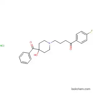 Molecular Structure of 61715-03-5 (1-Butanone, 4-(4-benzoyl-4-hydroxy-1-piperidinyl)-1-(4-fluorophenyl)-,
hydrochloride)