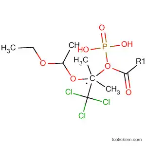 Molecular Structure of 61716-52-7 (Phosphonic acid, [2,2,2-trichloro-1-(1-ethoxyethoxy)ethyl]-, dimethyl
ester)