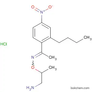 Molecular Structure of 61718-38-5 (Ethanone, 1-(2-butyl-4-nitrophenyl)-, O-(2-amino-1-methylethyl)oxime,
monohydrochloride)