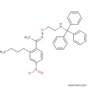 Molecular Structure of 61718-42-1 (Ethanone, 1-(2-butyl-4-nitrophenyl)-,
O-[2-[(triphenylmethyl)amino]ethyl]oxime)