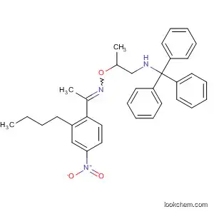 Molecular Structure of 61718-43-2 (Ethanone, 1-(2-butyl-4-nitrophenyl)-,
O-[1-methyl-2-[(triphenylmethyl)amino]ethyl]oxime)