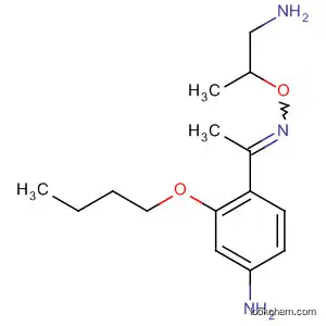 Molecular Structure of 61718-46-5 (Ethanone, 1-(4-amino-2-butoxyphenyl)-,
O-(2-amino-1-methylethyl)oxime)