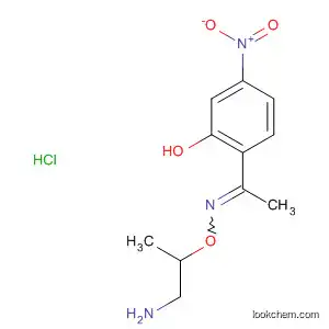 Molecular Structure of 61718-53-4 (Ethanone, 1-(2-hydroxy-4-nitrophenyl)-,
O-(2-amino-1-methylethyl)oxime, monohydrochloride)