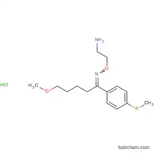 Molecular Structure of 61718-55-6 (1-Pentanone, 5-methoxy-1-[4-(methylthio)phenyl]-,
O-(2-aminoethyl)oxime, monohydrochloride)