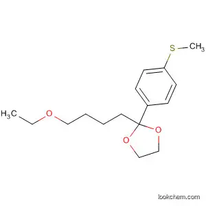 Molecular Structure of 61718-71-6 (1,3-Dioxolane, 2-(4-ethoxybutyl)-2-[4-(methylthio)phenyl]-)