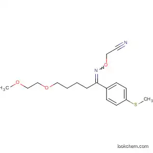 Molecular Structure of 61718-76-1 (Acetonitrile,
[[[5-(2-methoxyethoxy)-1-[4-(methylthio)phenyl]pentylidene]amino]oxy]-)