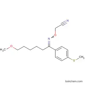 Molecular Structure of 61718-77-2 (Acetonitrile, [[[6-methoxy-1-[4-(methylthio)phenyl]hexylidene]amino]oxy]-)