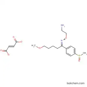 Molecular Structure of 61718-79-4 (1-Pentanone, 5-methoxy-1-[4-(methylsulfinyl)phenyl]-,
O-(2-aminoethyl)oxime, (2E)-2-butenedioate (1:1))