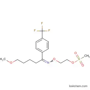 Molecular Structure of 61718-92-1 (1-Pentanone, 5-methoxy-1-[4-(trifluoromethyl)phenyl]-,
O-[2-[(methylsulfonyl)oxy]ethyl]oxime)