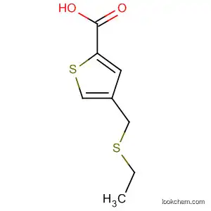 Molecular Structure of 61854-94-2 (2-Thiophenecarboxylic acid, 4-[(ethylthio)methyl]-)