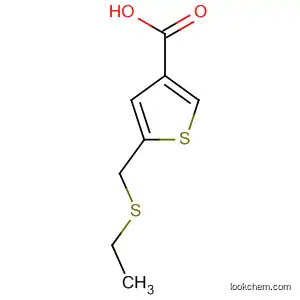 Molecular Structure of 61855-01-4 (3-Thiophenecarboxylic acid, 5-[(ethylthio)methyl]-)