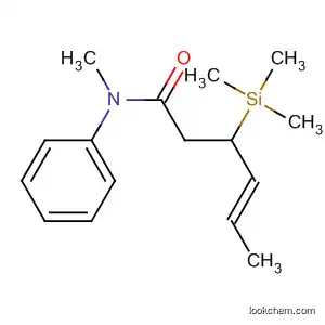 Molecular Structure of 61859-57-2 (4-Hexenamide, N-methyl-N-phenyl-3-(trimethylsilyl)-, (E)-)