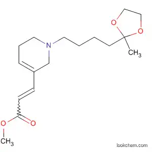 Molecular Structure of 61859-79-8 (2-Propenoic acid,
3-[1,2,5,6-tetrahydro-1-[4-(2-methyl-1,3-dioxolan-2-yl)butyl]-3-pyridinyl]-,
methyl ester)
