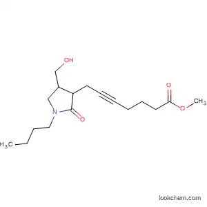 Molecular Structure of 61863-18-1 (5-Heptynoic acid, 7-[1-butyl-4-(hydroxymethyl)-2-oxo-3-pyrrolidinyl]-,
methyl ester)