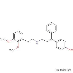 Molecular Structure of 61895-84-9 (Phenol, 4-[3-[[2-(dimethoxyphenyl)ethyl]amino]-1-phenylpropyl]-)