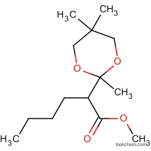 Molecular Structure of 61921-45-7 (1,3-Dioxane-2-hexanoic acid, 2,5,5-trimethyl-, methyl ester)