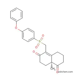 Molecular Structure of 61921-55-9 (1,6(2H,7H)-Naphthalenedione,
3,4,8,8a-tetrahydro-8a-methyl-5-[[(4-phenoxyphenyl)sulfonyl]methyl]-,
(S)-)