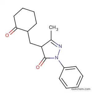 Molecular Structure of 61928-42-5 (3H-Pyrazol-3-one,
2,4-dihydro-5-methyl-4-[(2-oxocyclohexyl)methyl]-2-phenyl-)