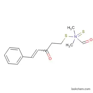Molecular Structure of 61998-46-7 (Carbamodithioic acid, dimethyl-, 3-oxo-5-phenyl-4-pentenyl ester)